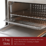 MegaChef - 21.13 Quart Stainless Steel Digital Electric Multi-Function Air Fryer and Counter Top Oven - Silver - Image 4