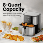 Chefman - Turbofry Touch XL 8 Qt. Air Fryer With Digital Controls - Stainless Steel - Image 2