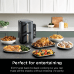 Ninja - Smart DoubleStack XL 2-Basket Air Fryer with Leave-in Thermometer, 10 QT, 6-in-1 Smart Cook System, Space Saving Design - Deep Gray - Image 5