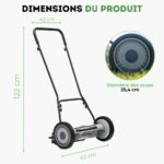 Push Reel Lawn Mower, American Lawn Mower Company 1815-18 18-Inch 5-Blade , 18-Inch, 5-Blade, Black - Image 2