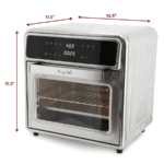 MegaChef - 21.13 Quart Stainless Steel Digital Electric Multi-Function Air Fryer and Counter Top Oven - Silver - Image 5
