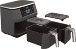 Ninja - Foodi 6-in-1 8-qt. 2-Basket Air Fryer with DualZone Technology & Air Fry, Roast, Broil, Bake, Reheat & Dehydrate - Dark Gray - Image 4