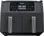 Ninja - Foodi 6-in-1 8-qt. 2-Basket Air Fryer with DualZone Technology & Air Fry, Roast, Broil, Bake, Reheat & Dehydrate - Dark Gray