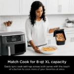 Ninja - Foodi 6-in-1 8-qt. 2-Basket Air Fryer with DualZone Technology & Air Fry, Roast, Broil, Bake, Reheat & Dehydrate - Dark Gray - Image 7