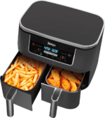 Ninja - Foodi 6-in-1 8-qt. 2-Basket Air Fryer with DualZone Technology & Air Fry, Roast, Broil, Bake, Reheat & Dehydrate - Dark Gray - Image 2