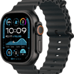Apple Watch Ultra 2 (GPS+Cellular) 49mm Titanium Case with Black Ocean Band - Black