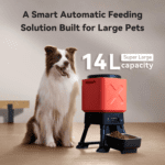 Automatic Dog Feeder for Large Dogs, 14L Capacity, Remote Feeding, Anti-Blockage System, Timed Auto Dog Food Dispenser, 2.4G WiFi App Control，Dual Power Supply,Stainless Steel Bowl - Image 4