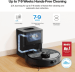 roborock Q7 M5+ Robot Vacuum and Mop, Upgraded from Q5 Max+, Up to 7-9 Weeks Self-Empty, 10000Pa Suction, Dual Anti-Tangle System for Pet Hair & Carpet, PreciSense LiDAR Navigation, App Control, Black - Image 3