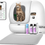PETKIT Upgraded Automatic Cat Litter Box 2-Way Odor Remover & 20 Trash Bags,App Control Smart Robot with Anti-Scratch Inner Mat, Self-Cleaning Cat Litter Box True Integration & Structure Safety