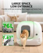 PETKIT Upgraded Automatic Cat Litter Box 2-Way Odor Remover & 20 Trash Bags,App Control Smart Robot with Anti-Scratch Inner Mat, Self-Cleaning Cat Litter Box True Integration & Structure Safety - Image 7