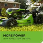 Greenworks 60V 21" Brushless (Self-Propelled) Cordless Lawn Mower, 2 x 4.0Ah Batteries (3/4 Acre, Rapid Charger, 4-in-1, LED Lights, IPX4) - Image 10