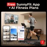 Sunny Health & Fitness Treadmill Elite Smart Auto Incline for Home Use, Wide Running and Walking Deck, Flex Shock Suspension with 300 LB Weight Capacity Bluetooth SunnyFit App - Image 6