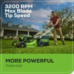 Greenworks 60V 21" Brushless (Self-Propelled) Cordless Lawn Mower, 2 x 4.0Ah Batteries (3/4 Acre, Rapid Charger, 4-in-1, LED Lights, IPX4) - Image 4
