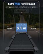 WELLFIT Auto Incline Treadmill, 15% Incline Heavyduty Treadmill with Pulse Sensor, 4.5HP, 10 MPH, 500 lbs Capacity, 20'' x 55'' Running Area Treadmills with Bluetooth Player & LED Display - Image 4