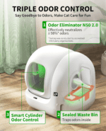 PETKIT Upgraded Automatic Cat Litter Box 2-Way Odor Remover & 20 Trash Bags,App Control Smart Robot with Anti-Scratch Inner Mat, Self-Cleaning Cat Litter Box True Integration & Structure Safety - Image 2