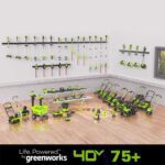 Greenworks 40V 20" Cordless Lawn Mower (Push), Axial Leaf Blower (500 CFM / 120 MPH),12" String Trimmer with 2 Batteries(5Ah+2Ah) and Chargers - Image 6