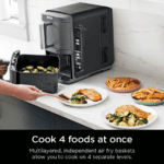 Ninja - Smart DoubleStack XL 2-Basket Air Fryer with Leave-in Thermometer, 10 QT, 6-in-1 Smart Cook System, Space Saving Design - Deep Gray - Image 3
