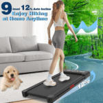 Walking Pad Treadmill with 12% 9-Level Auto Incline, 450 lbs Capacity RGB LED Screen, Bluetooth Speaker , Compact Treadmills for Home Hiking, Black - Image 9