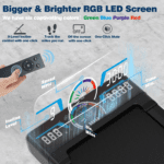 Walking Pad Treadmill with 12% 9-Level Auto Incline, 450 lbs Capacity RGB LED Screen, Bluetooth Speaker , Compact Treadmills for Home Hiking, Black - Image 8