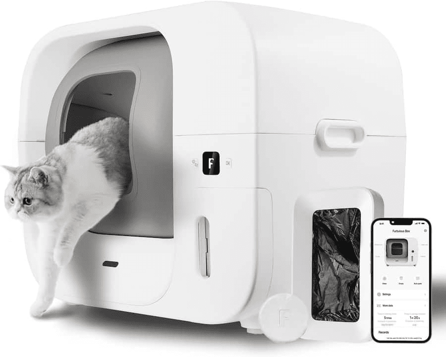 9f9596d0-cdec-4b94-b7c2-d948564917d0.jpgmaxHeight1 Furbulous - True Odor-Free Self Cleaning & Packing Litter Box, Automatic Cat Litter Box with Self-Pack, Refill System, APP Control - White - Image 1