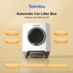 Teendow - 80L Smart Automatic Self-Cleaning Cat Litter Box for Multiple Cats, Large-Capacity Design, Odor & Smart App Control - White - Image 6