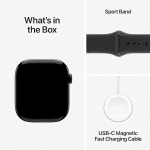 Apple Watch Series 11 [GPS 46mm] Smartwatch with Jet Black Aluminum Case with Black Sport Band - M/L. Sleep Score, Fitness Tracker, Health Monitoring, Always-On Display, Water Resistant - Image 2