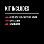 SKIL PWR CORE 40 Brushless 40V 20-Inch Self-Propelled Mower Kit, Includes 6.0Ah Battery and Auto PWR JUMP Charger - SM4910C-11 - Image 5