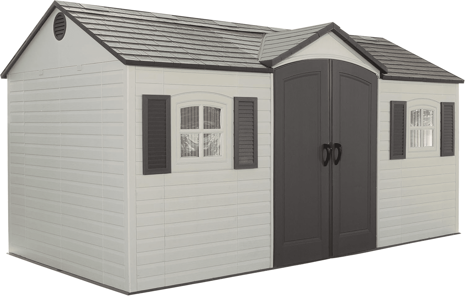 71C5J64VGhL._AC_SL1500 Lifetime Outdoor Storage Shed, 8 x 15 Foot, Desert Sand - Image 1