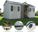 Lifetime Outdoor Storage Shed, 8 x 15 Foot, Desert Sand - Image 3