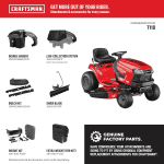 CRAFTSMAN 42" Gas Riding Lawn Mower with 17.5 HP* Briggs and Stratton Single-Cylinder Engine, Gas Lawn Tractor with 7-Speed Transmission, Red/Black - Image 5