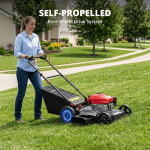 21-Inch Self-Propelled Gas Lawn Mower for Large Yard, 170cc 4-Stroke Engine, 6-Position Adjustable Cutting Height, 3-in-1 Mulching, Side Discharge & Rear Bag for Garden Landscaping - Image 5