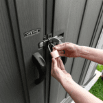 15 Ft. x 8 Ft. High-Density Polyethylene (Plastic) Steel Reinforced Outdoor Storage Shed - Image 3